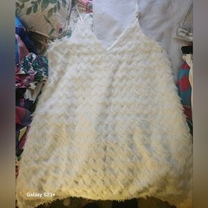 CUPSHE White Vneck Plunge Dress